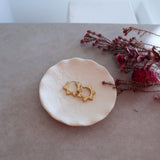 Gold Stainless Steel Bead Hoop Earrings - Lightweight Geometric Minimalist Jewelry