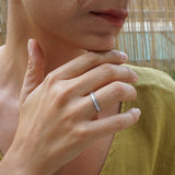 Silver Ethnic Band Ring