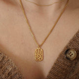 Gold Spiritual Sun necklace