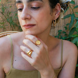 Gold Snake Stamp Signet Ring