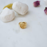 Gold Snake Stamp Signet Ring