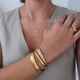 Gold Pendant Necklace Set - Dainty Layered Bohemian Jewelry with Heart Charm