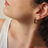 Square Gold Hoop Earrings