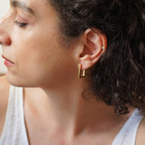 Square Gold Hoop Earrings