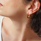 Square Gold Hoop Earrings