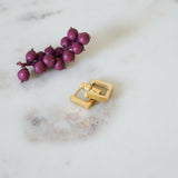 Square Gold Hoop Earrings