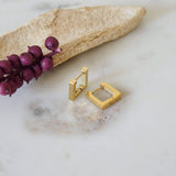 Square Gold Hoop Earrings