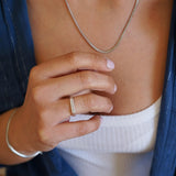 Silver Rectangular Arrows Ring