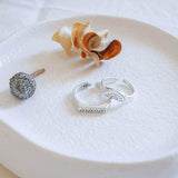 Silver Rectangular Arrows Ring