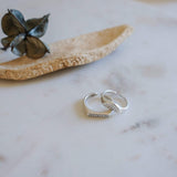 Silver Rectangular Arrows Ring