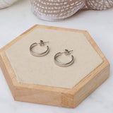 Classic Silver Medium Hoop Earrings