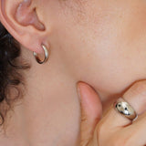 Classic Silver Medium Hoop Earrings