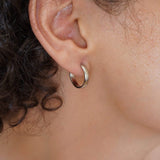 Classic Silver Medium Hoop Earrings
