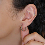 Classic Silver Medium Hoop Earrings