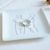 Silver Compass Symbols Ring