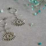 Ασημένιοι Κρίκοι με Μάτι