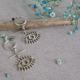 Ασημένιοι Κρίκοι με Μάτι