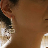 Ασημένιοι Κρίκοι με Μάτι