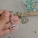 Ασημένιοι Κρίκοι με Μάτι