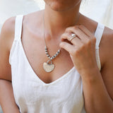 Ασημένιο Κολιέ με Σφυρήλατο Μενταγιόν Ρόμβο