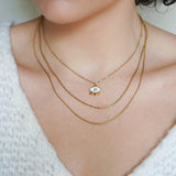 Mini Gold Evil Eye Necklace