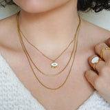 Mini Gold Evil Eye Necklace