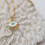 Mini Gold Evil Eye Necklace