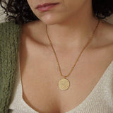Gold Phaistos Disc Necklace