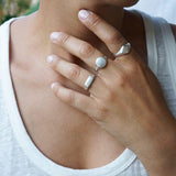 Silver Classic Rhombus Signet Ring