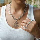 Silver Classic Rhombus Signet Ring