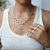 Silver Classic Rhombus Signet Ring