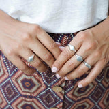 Silver Classic Rhombus Signet Ring