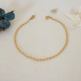 Gold Diamond DiscsBars Chain Anklet