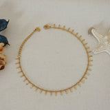 Gold Diamond DiscsBars Chain Anklet