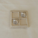 Silver Organic Leaf Stud Earrings