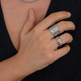 Silver Hammered Ring