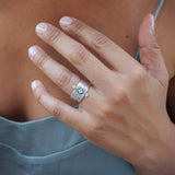 Silver Ethnic Rhombus Ring