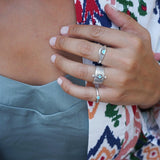 Silver Ethnic Rhombus Ring