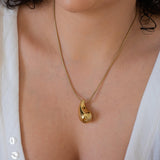 Gold Bold Drop Necklace