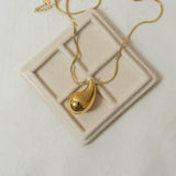 Gold Bold Drop Necklace