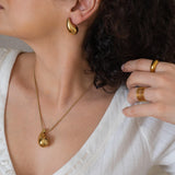 Gold Bold Drop Necklace