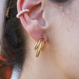 Gold Ear Cuff with Pearls