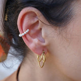 Gold Ear Cuff with Pearls