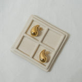 Gold Medium Bold Drop Earrings