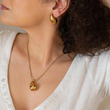 Gold Medium Bold Drop Earrings