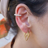 Gold Ear Cuff with Pearls