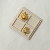 Gold Medium Bold Drop Earrings