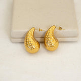 Forged Gold Bold Drop Earrings
