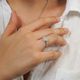 Silver Sun Rays Signet Ring