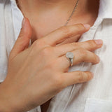 Silver Sun Rays Signet Ring